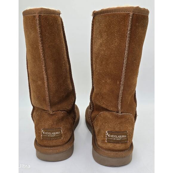 Koolaburra by UGG Koola Tall Chestnut Leather Winter Boots 1017089 Women's 6 - Picture 5 of 8